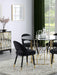 Lindsey Arched Back Upholstered Side Chairs Black (Set of 2) image