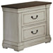 Hillcrest 2-drawer Nightstand Dark Rum and White image