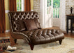 Anondale 2-Tone Brown PU Chaise & 3Pillows image