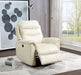 Ava Beige Top Grain Leather Match Recliner (Power Motion) image