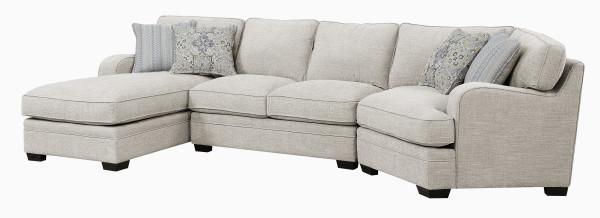 Emerald Home Furnishings Analiese 3pc Sectional Sofa in Ivory U4315-11-12-16-19-K image