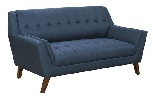 Emerald Home Furnishings Binetti Loveseat in Navy image