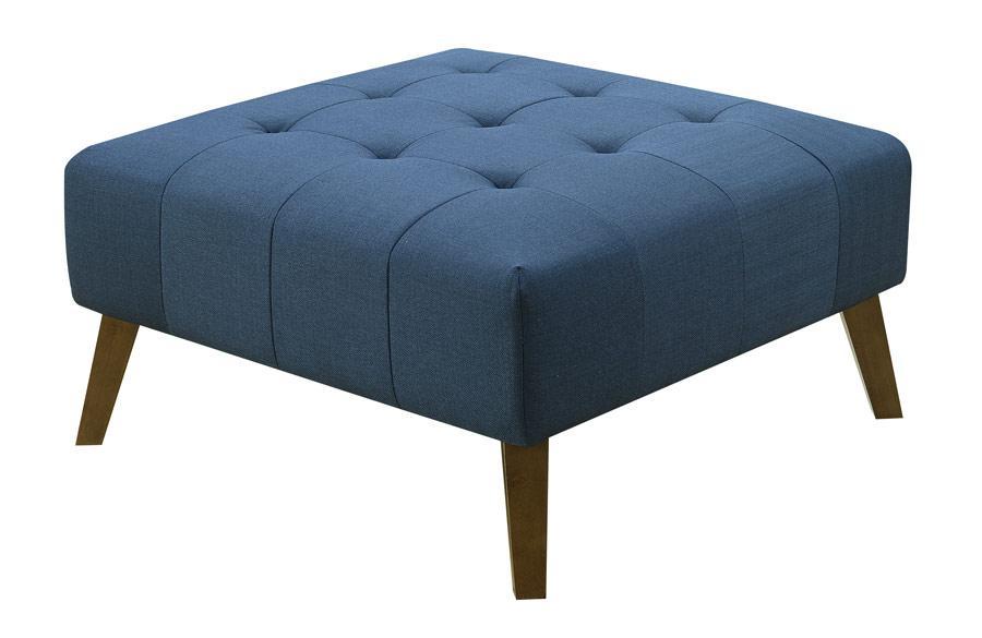 Emerald Home Furnishings Binetti Ottoman in Navy image