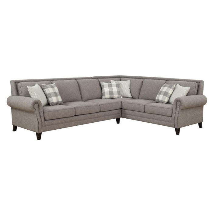 Emerald Home Furnishings Willow Creek Sectional Sofa in Gray U4120-11-12-13-K image