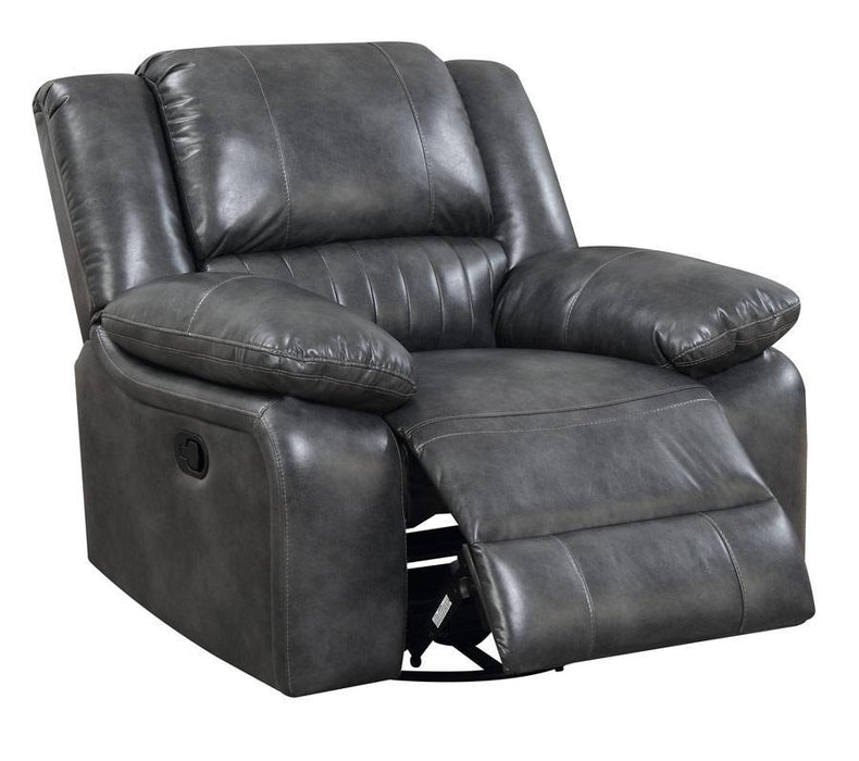 Emerald Home Navarro Swivel Glider Recliner in Gray