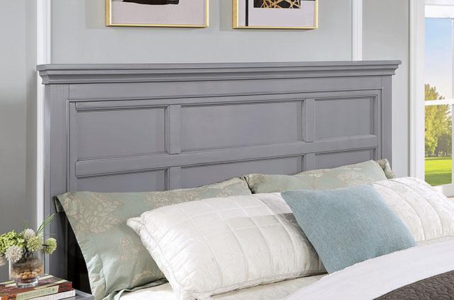 CASTLILE Cal.King Bed, Gray