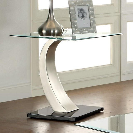 ROXO Satin Plated/Black End Table image