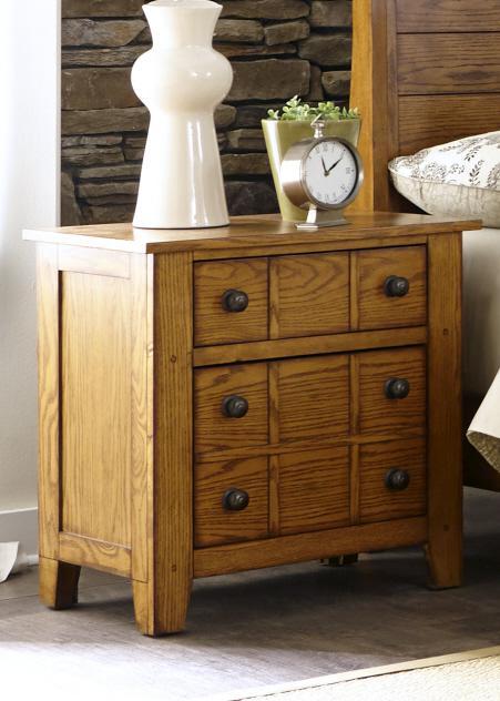 Liberty Furniture Grandpa's Cabin Nightstand in Age Oak image