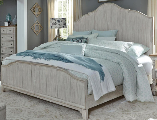 Liberty Furniture Farmhouse Reimagined Queen Panel Bed in Antique White image