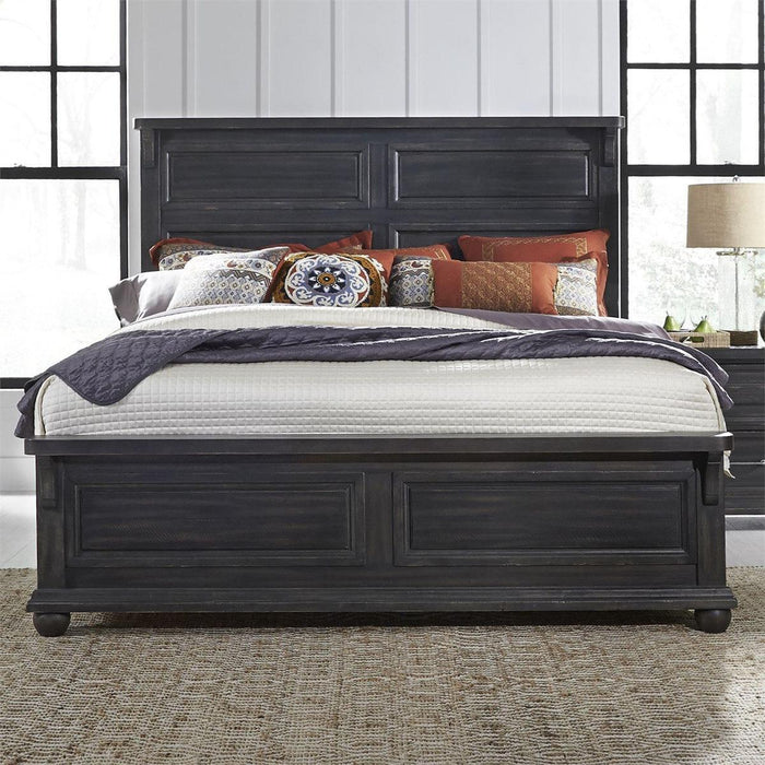 Liberty Furniture Harvest Home King Panel Bed in Chalkboard image