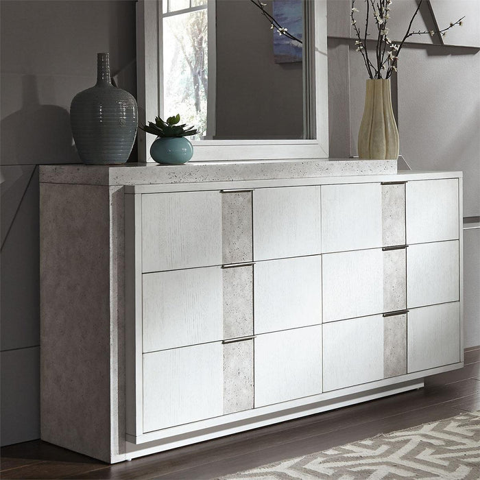 Liberty Furniture Mirage 6 Drawer Dresser in Wirebrushed White image