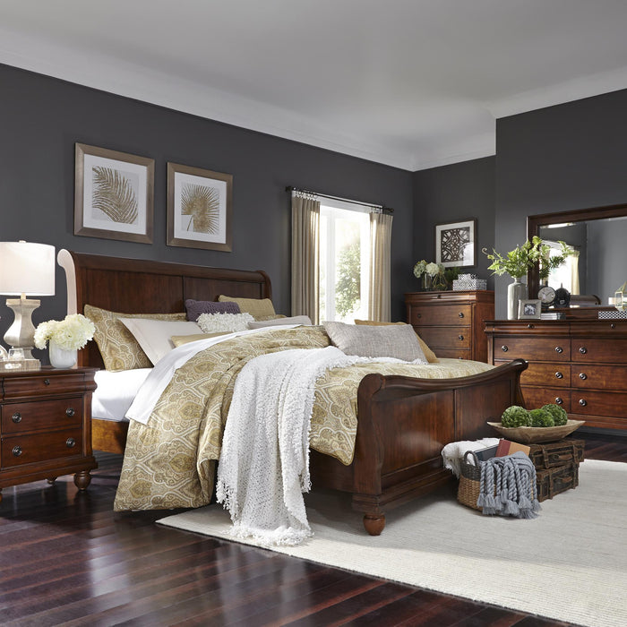 Rustic Traditions King Sleigh Bed, Dresser & Mirror, Chest, Night Stand image