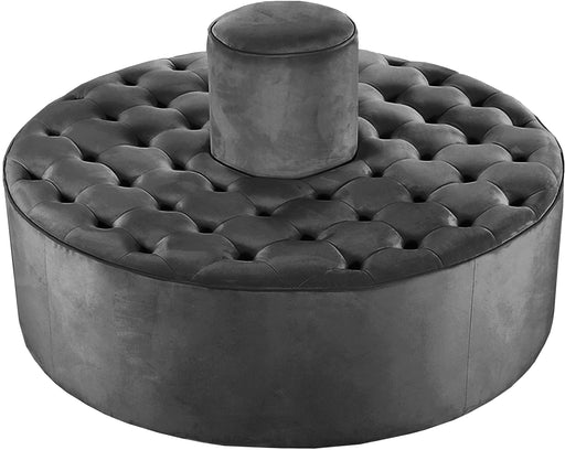 Banquet Grey Velvet Ottoman/Bench image