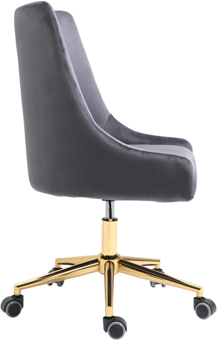 Karina Grey Velvet Office Chair