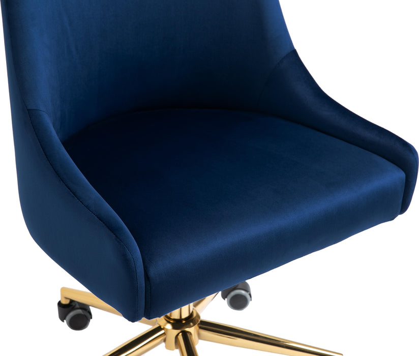 Karina Navy Velvet Office Chair