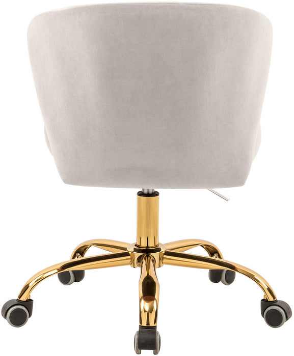 Finley Cream Velvet Office Chair