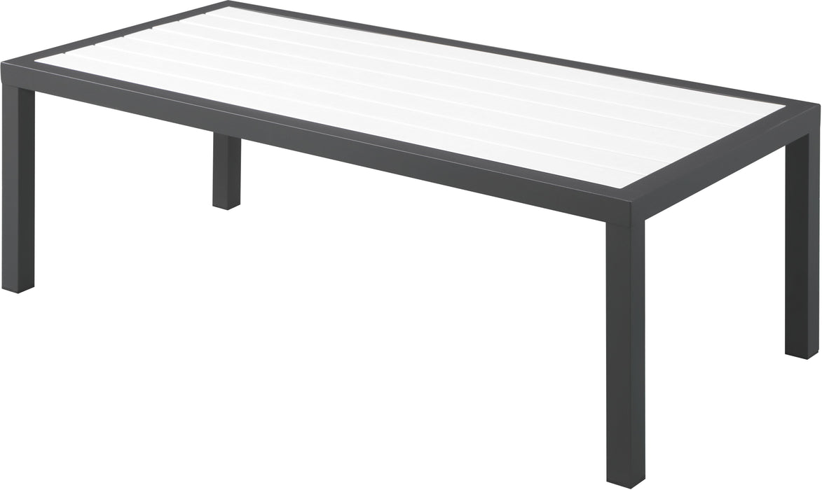 Nizuc White manufactured wood Outdoor Patio Aluminum Coffee Table image