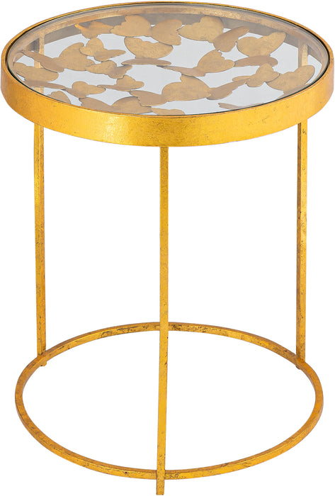 Butterfly Gold End Table