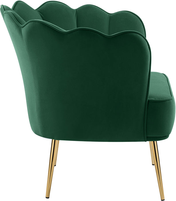 Jester Green Velvet Accent Chair