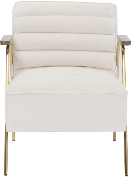 Woodford Cream Velvet Accent Chair