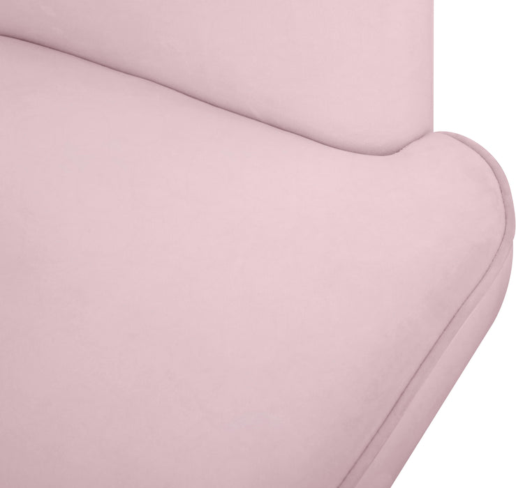 Rays Pink Velvet Accent Chair