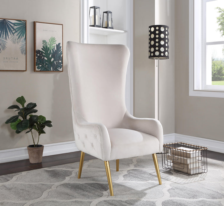 Alexander Cream Velvet Accent Chair