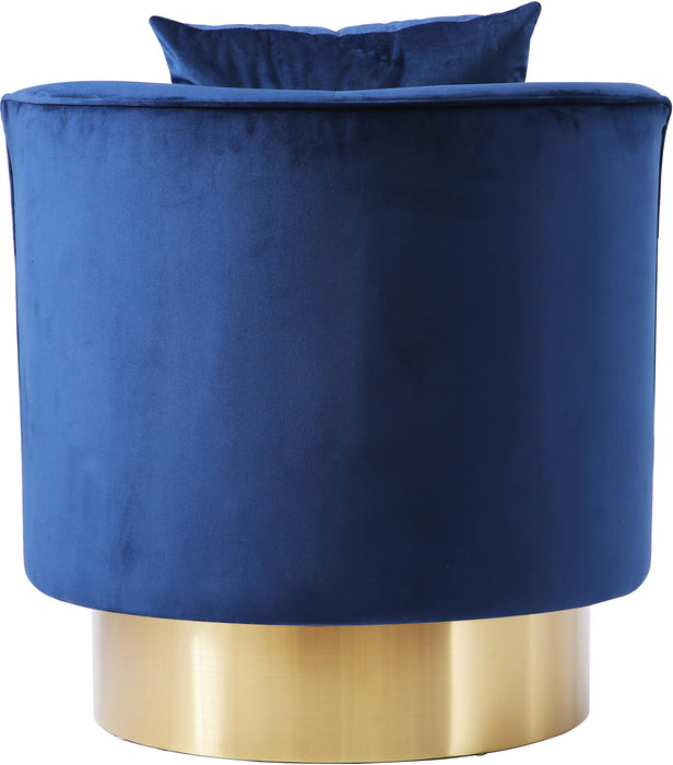 Kendra Navy Velvet Accent Chair