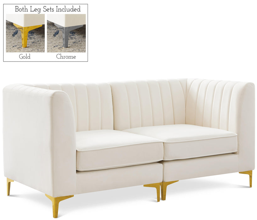 Alina Cream Velvet Modular Sofa