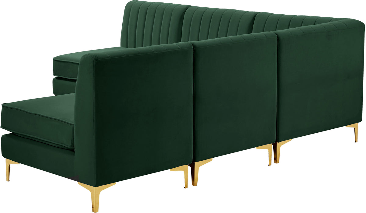 Alina Green Velvet Modular Sectional