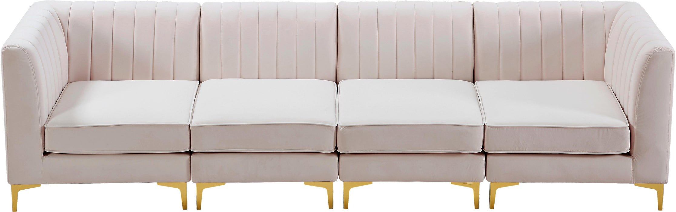 Alina Pink Velvet Modular Sectional