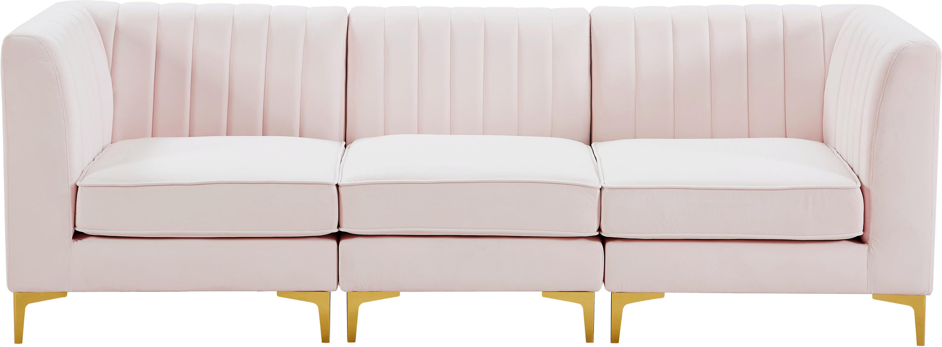 Alina Pink Velvet Modular Sectional