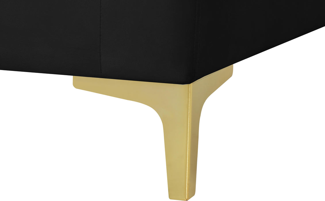 Julia Black Velvet Modular Ottoman