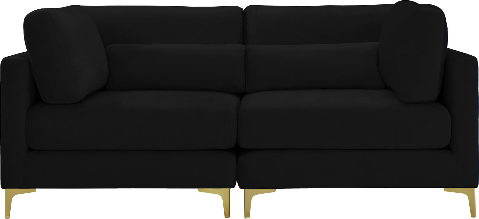 Julia Black Velvet Modular Sofa