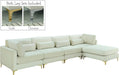 Julia Cream Velvet Modular Sectional (5 Boxes) image