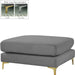 Julia Grey Velvet Modular Ottoman image