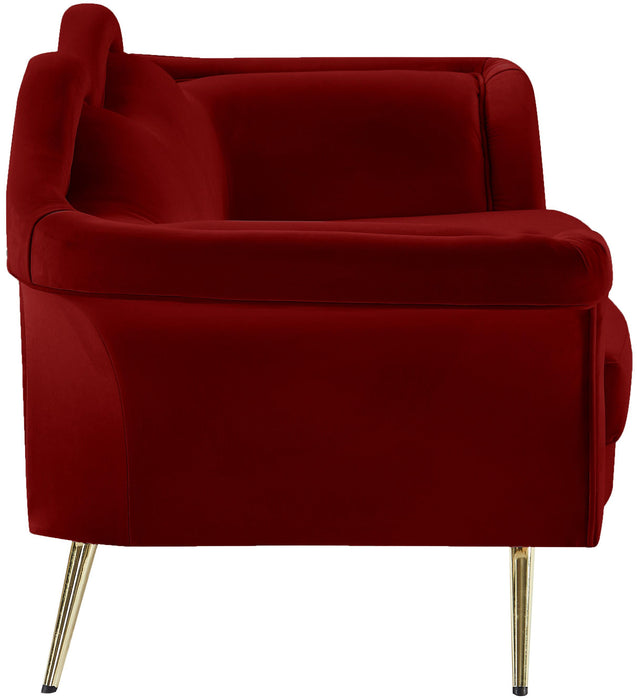 Lips Red Velvet Loveseat