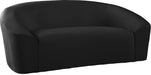 Riley Black Velvet Loveseat image