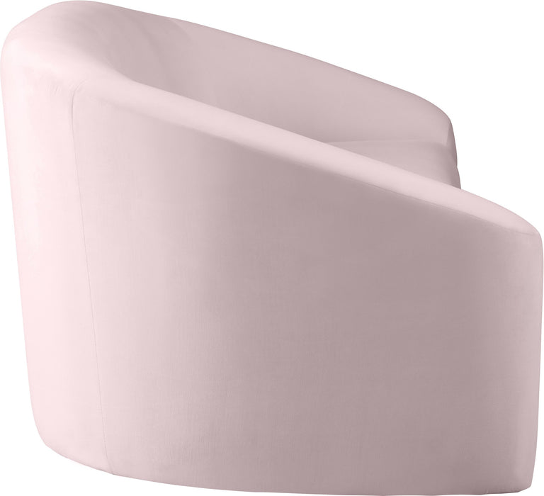 Riley Pink Velvet Loveseat