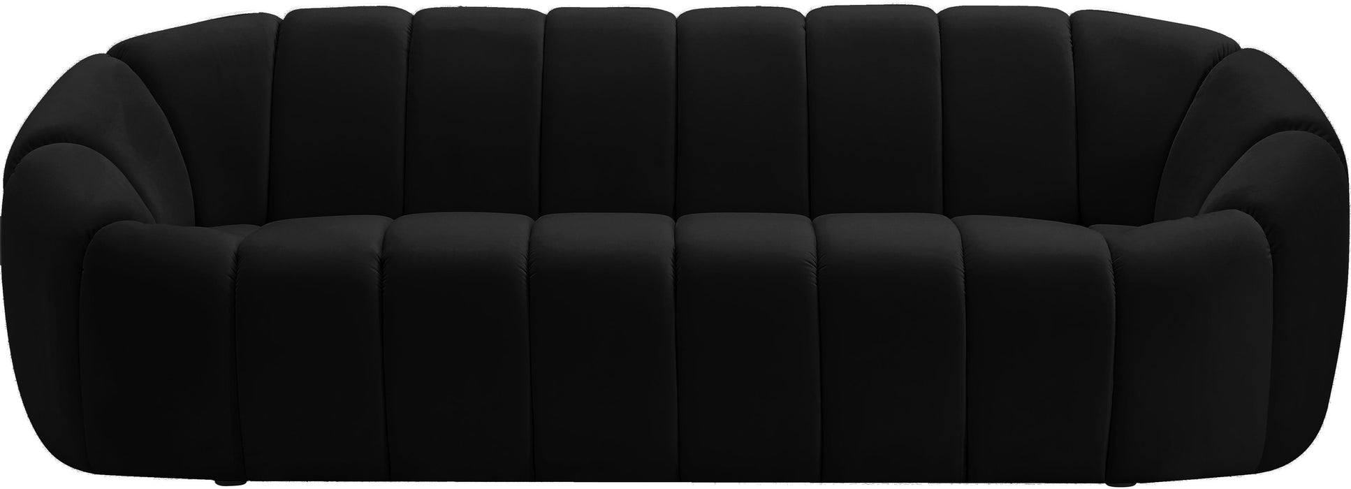 Elijah Black Velvet Sofa