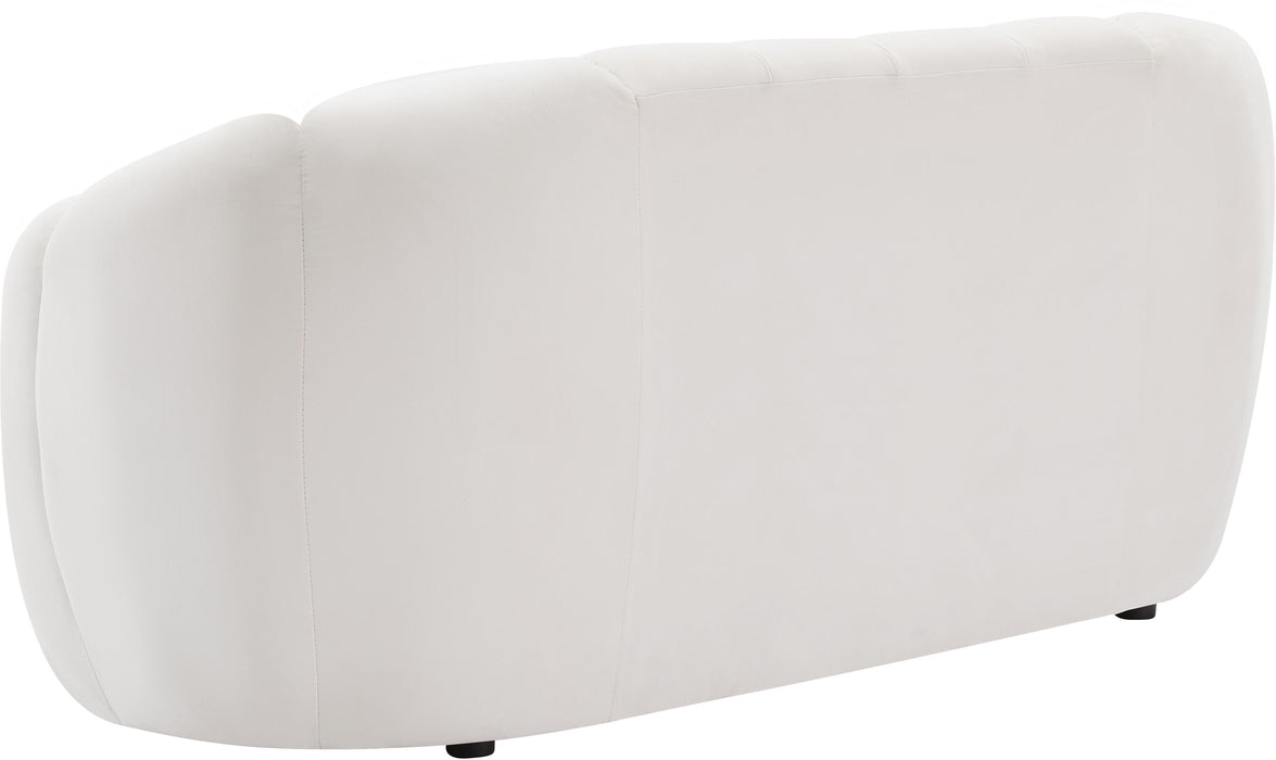 Elijah Cream Velvet Loveseat