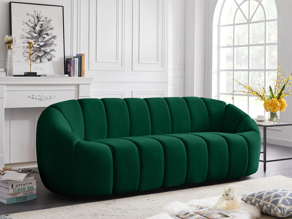 Elijah Green Velvet Sofa