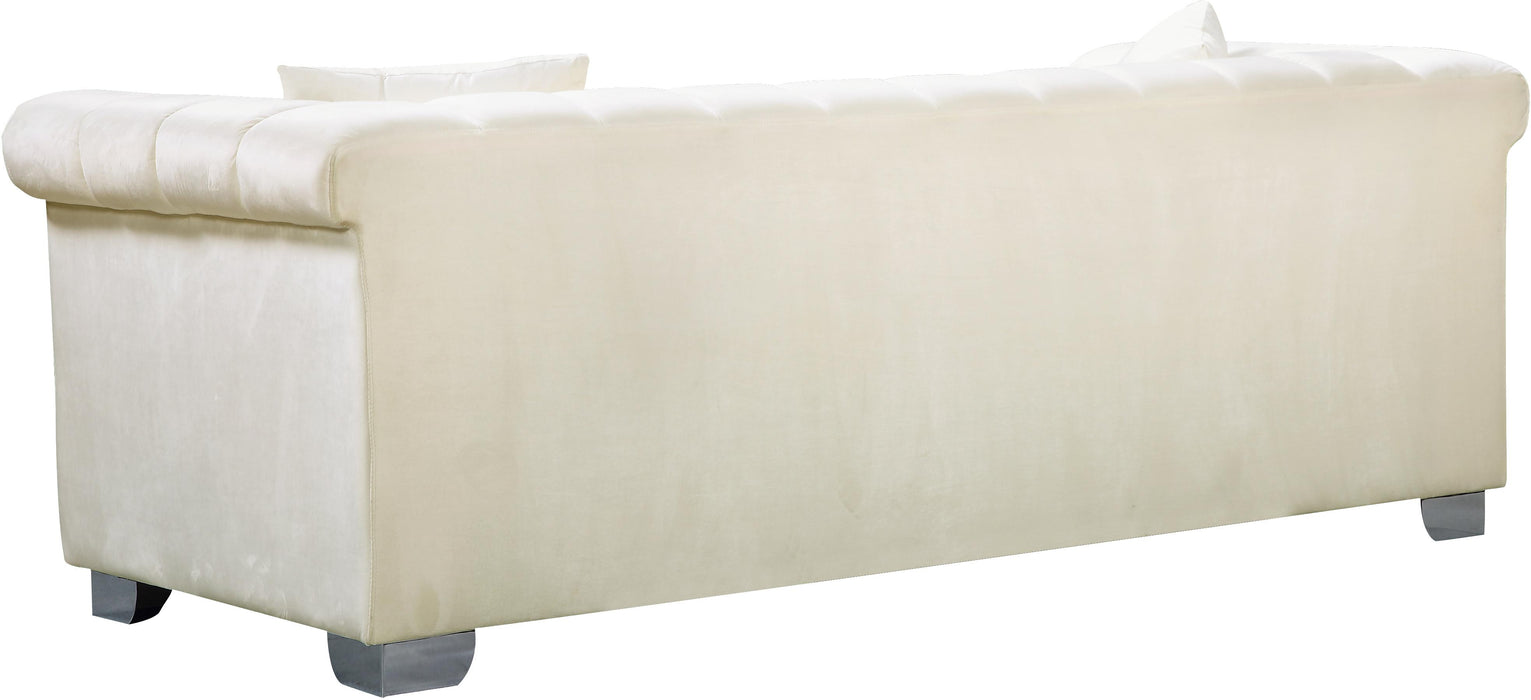 Kayla Cream Velvet Loveseat