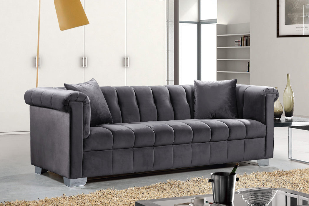 Kayla Grey Velvet Sofa