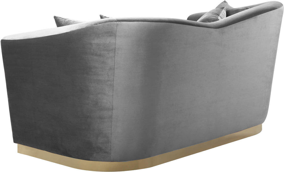 Arabella Grey Velvet Loveseat