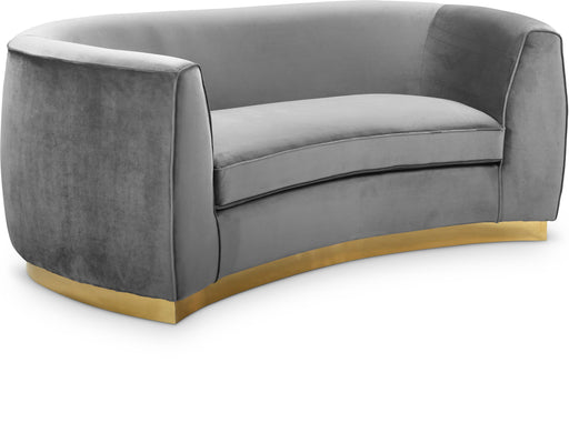 Julian Grey Velvet Loveseat image