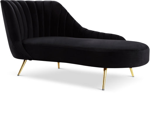 Margo Black Velvet Chaise image