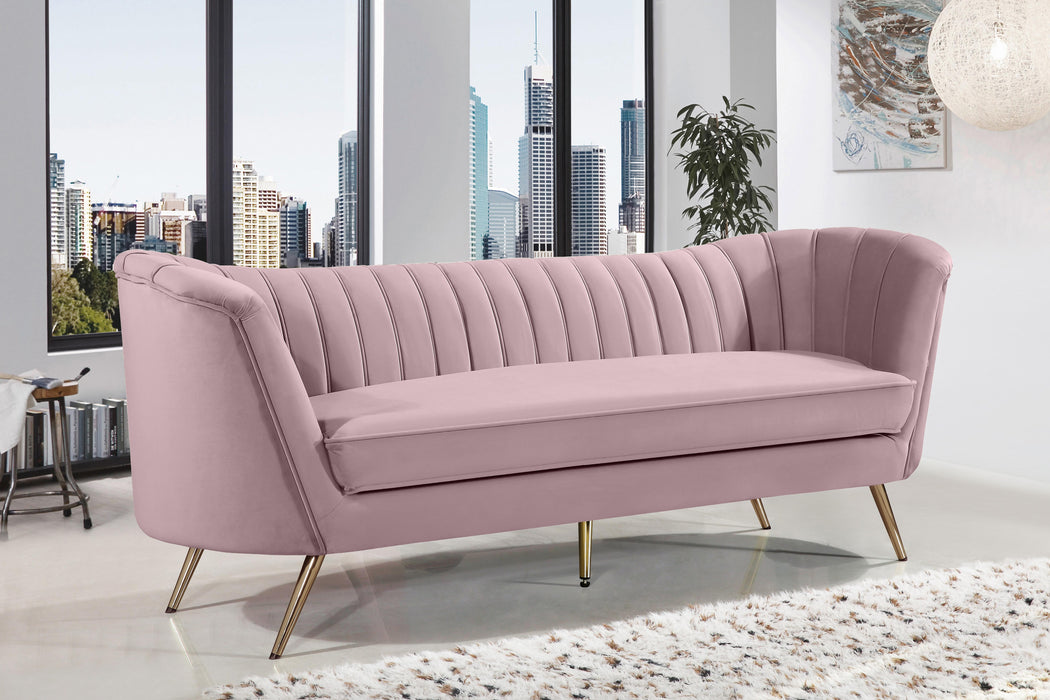 Margo Pink Velvet Sofa