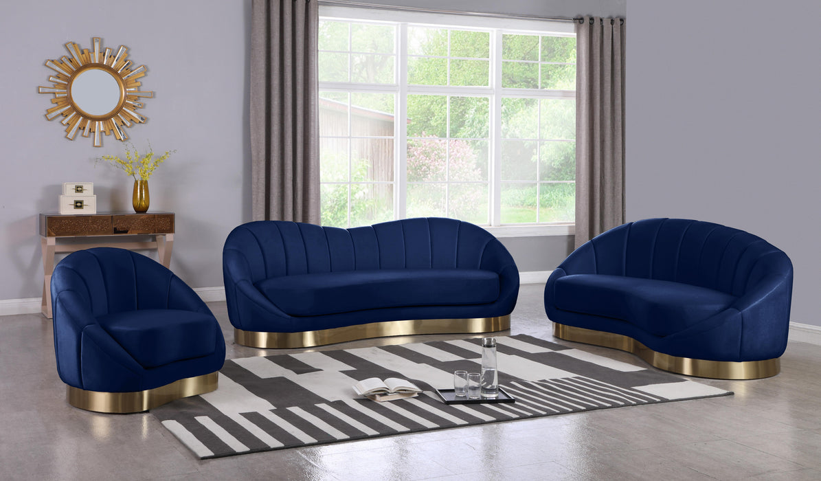 Shelly Navy Velvet Sofa