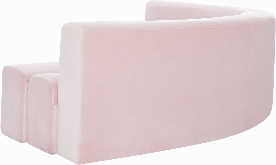 Curl Pink Velvet 2pc. Sectional