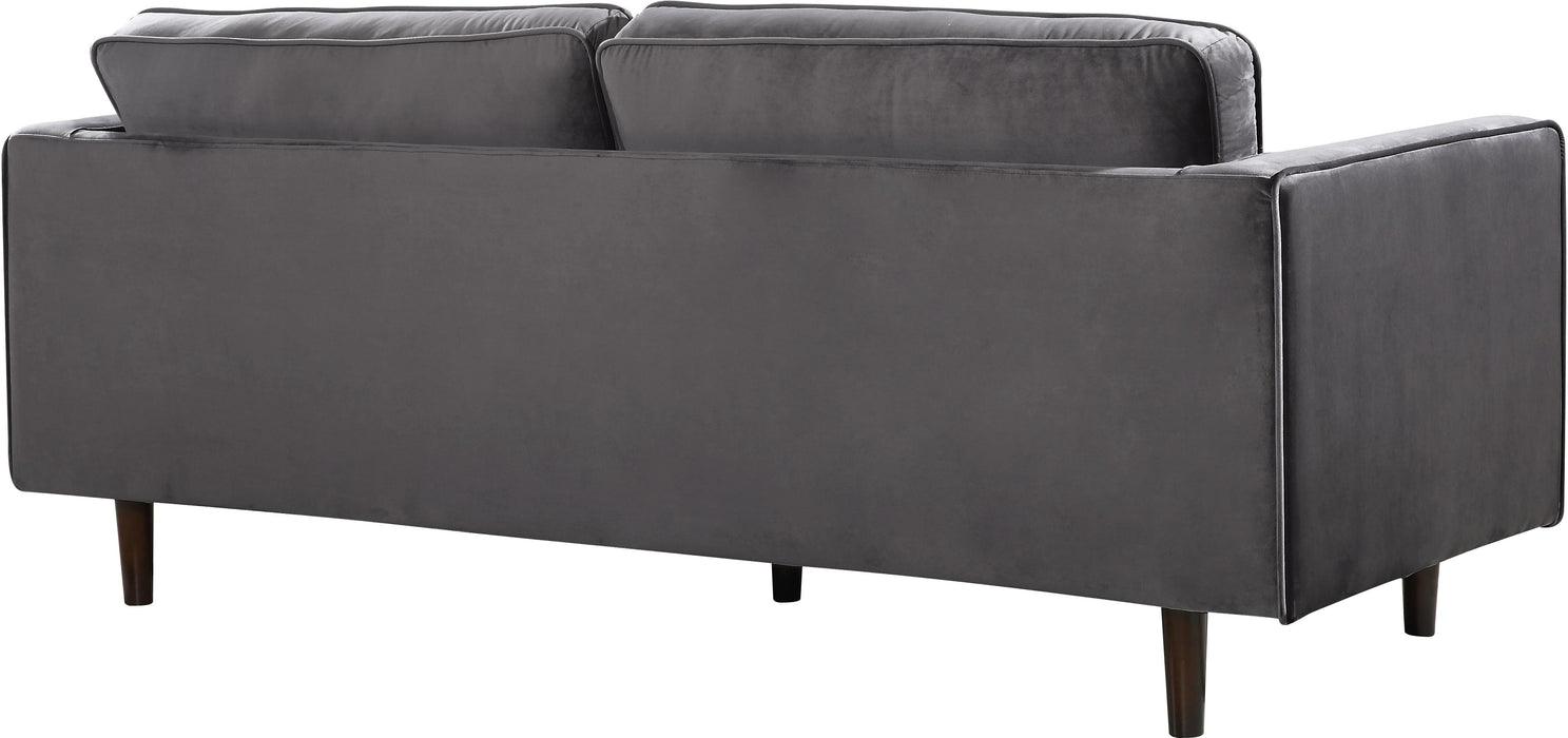 Emily Grey Velvet Loveseat